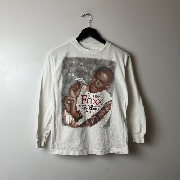 Jamie Foxx Ray Charles Movie Tee T Shirt Vintage Y2K Adult White Extra Small XS - Picture 11 of 15